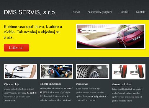 DMS Servis - autoservis / webredesign