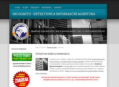 INCOGNITO - Detektivní a informační agentura / webredesign