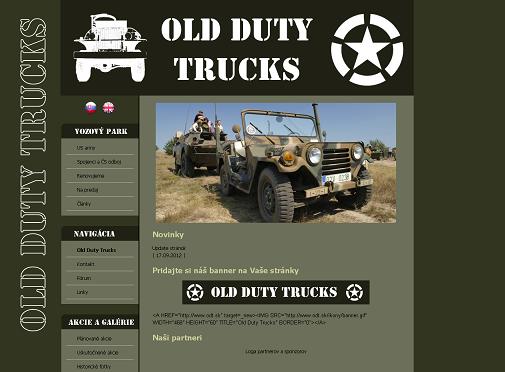 Old Duty Trucks / webredesign